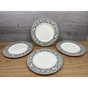 Lenox SPRING VISTA~9 3/8" Accent Luncheon Plate 24k Gold Trim~set Of 4